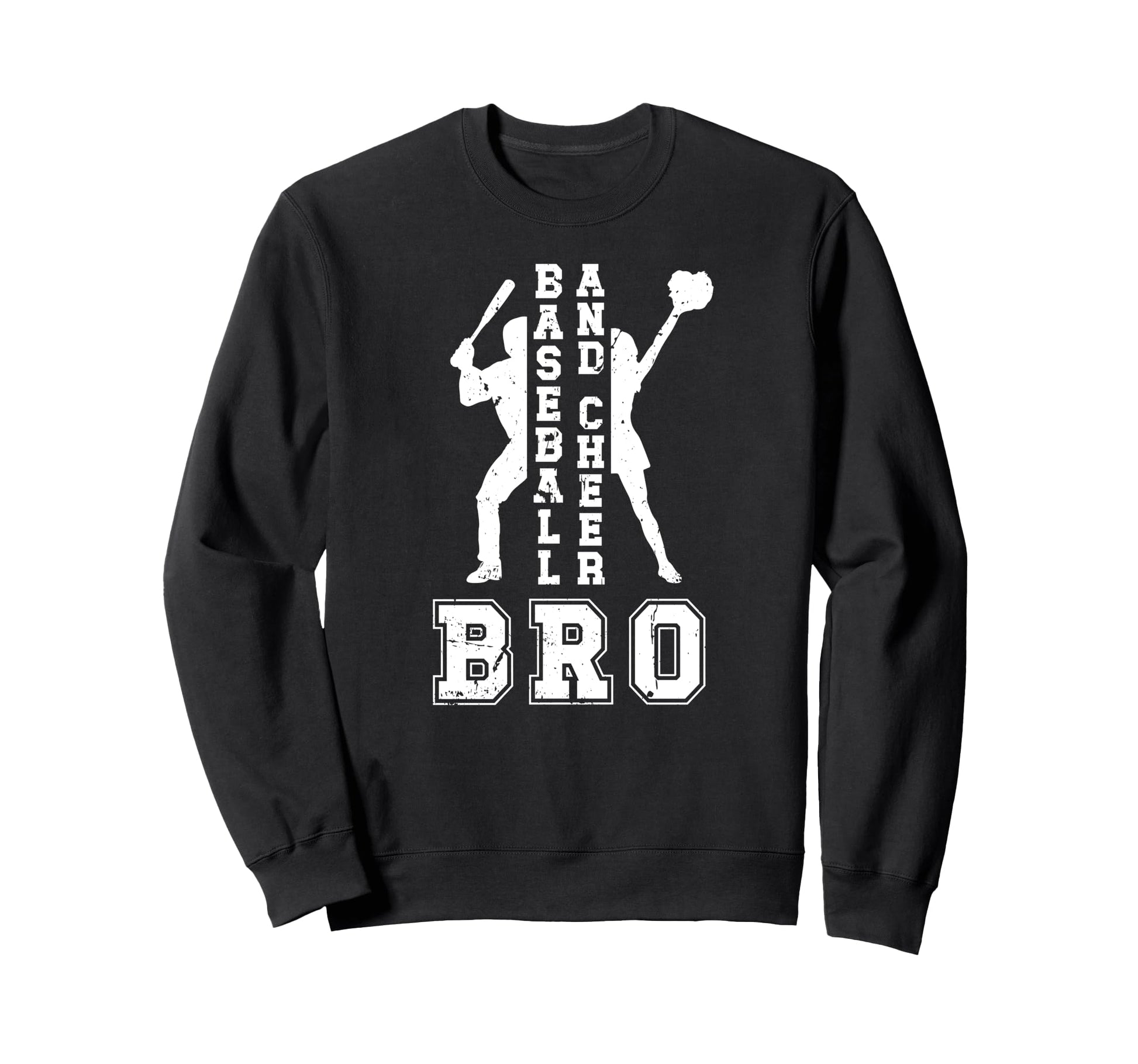 Baseball And Cheer Bro Baseball Sweatshirt - Minimalist Print for Adults - T-Shirt, Sweatshirt, Hoodie