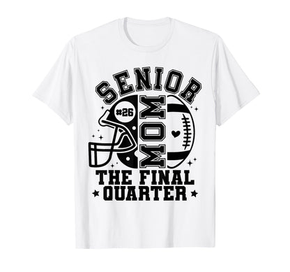 Groovy Senior Football Mom Final T-Shirt - Aesthetic Graphic for Adults - T-Shirt, Sweatshirt, Hoodie