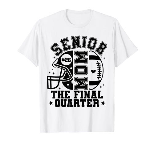 Groovy Senior Football Mom Final T-Shirt - Aesthetic Graphic for Adults - T-Shirt, Sweatshirt, Hoodie