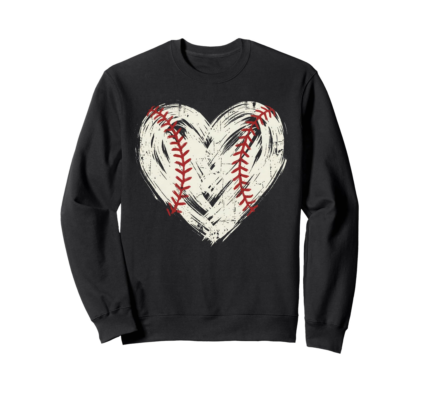 Baseball Heart Stitch Love Sweatshirt - Aesthetic Graphic Men Women - T-Shirt, Sweatshirt, Hoodie