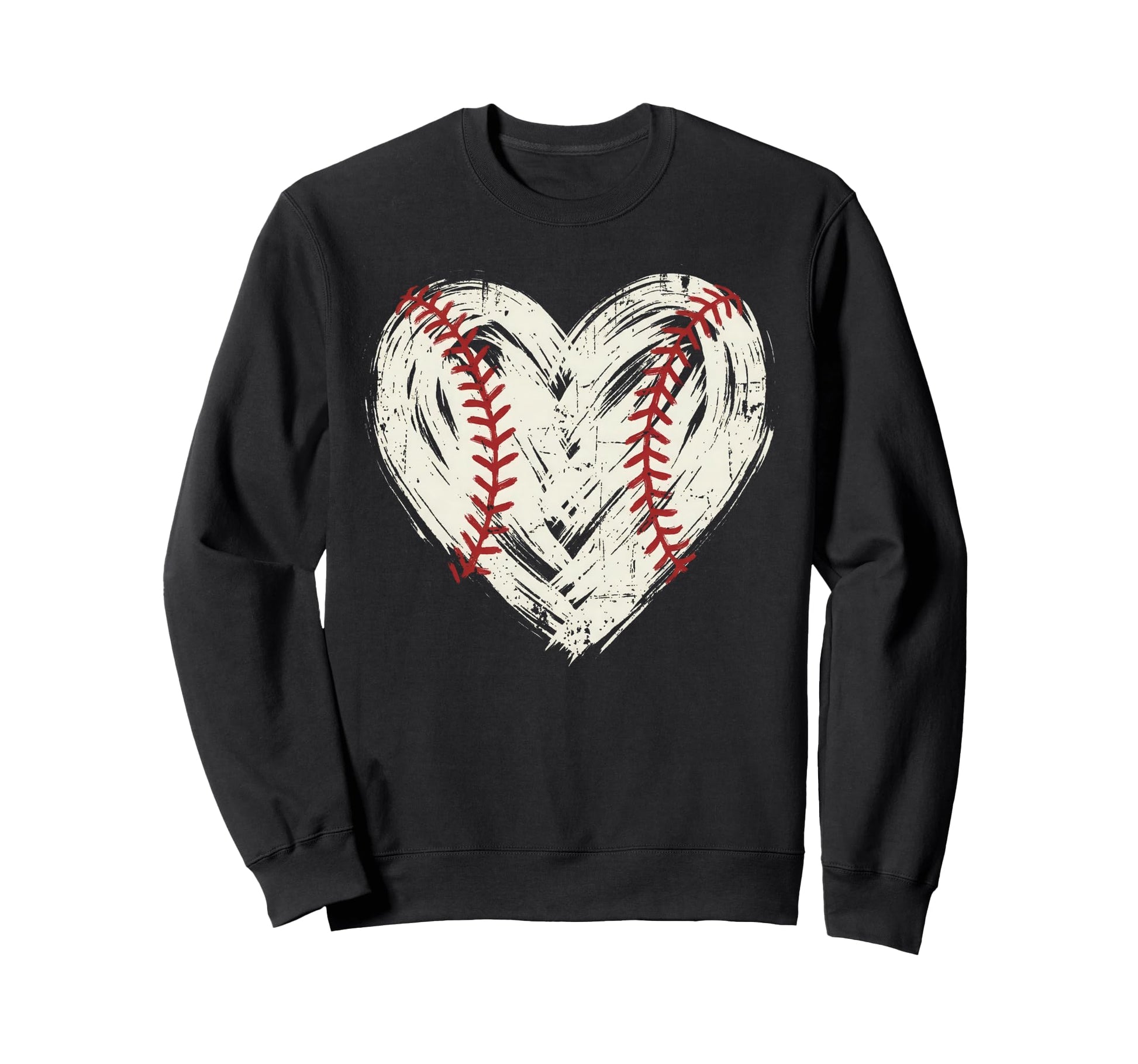 Baseball Heart Stitch Love Sweatshirt - Aesthetic Graphic Men Women - T-Shirt, Sweatshirt, Hoodie