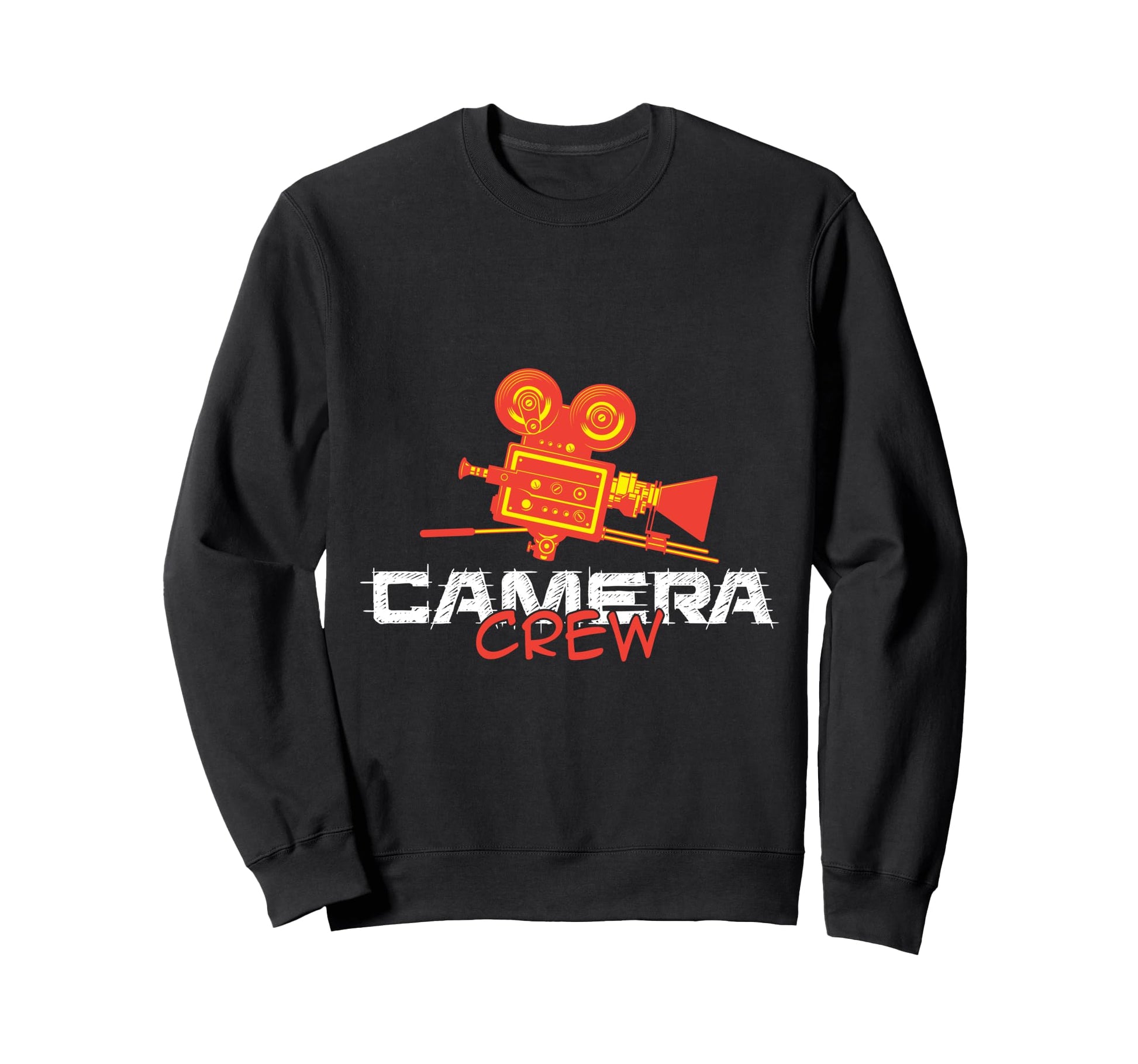 Old School Camera Crew Movie Sweatshirt - Fun Novelty Design for Adults - T-Shirt, Sweatshirt, Hoodie