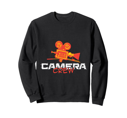 Old School Camera Crew Movie Sweatshirt - Fun Novelty Design for Adults - T-Shirt, Sweatshirt, Hoodie