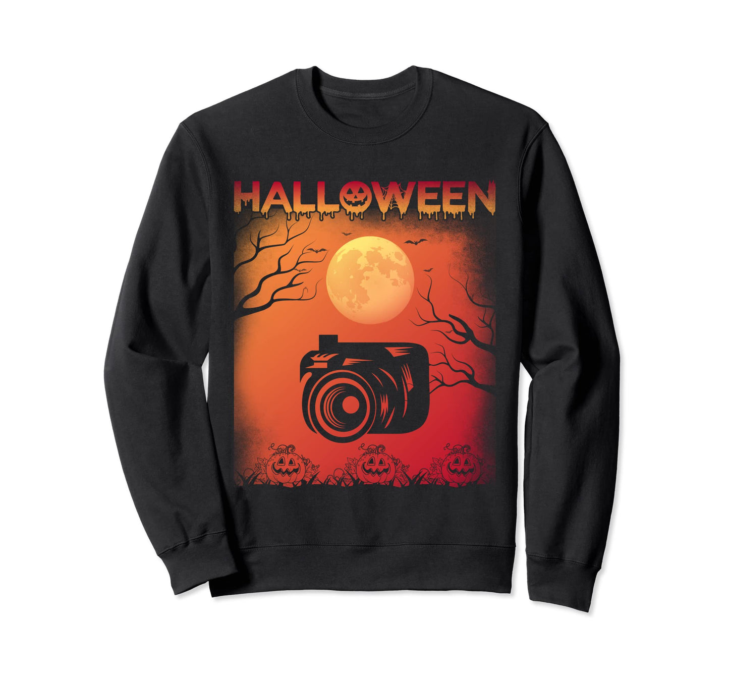 Halloween Themed Camera Operator Sweatshirt - Trendy Graphic for Adults - T-Shirt, Sweatshirt, Hoodie