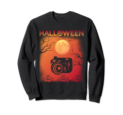 Halloween Themed Camera Operator Sweatshirt - Trendy Graphic for Adults - T-Shirt, Sweatshirt, Hoodie
