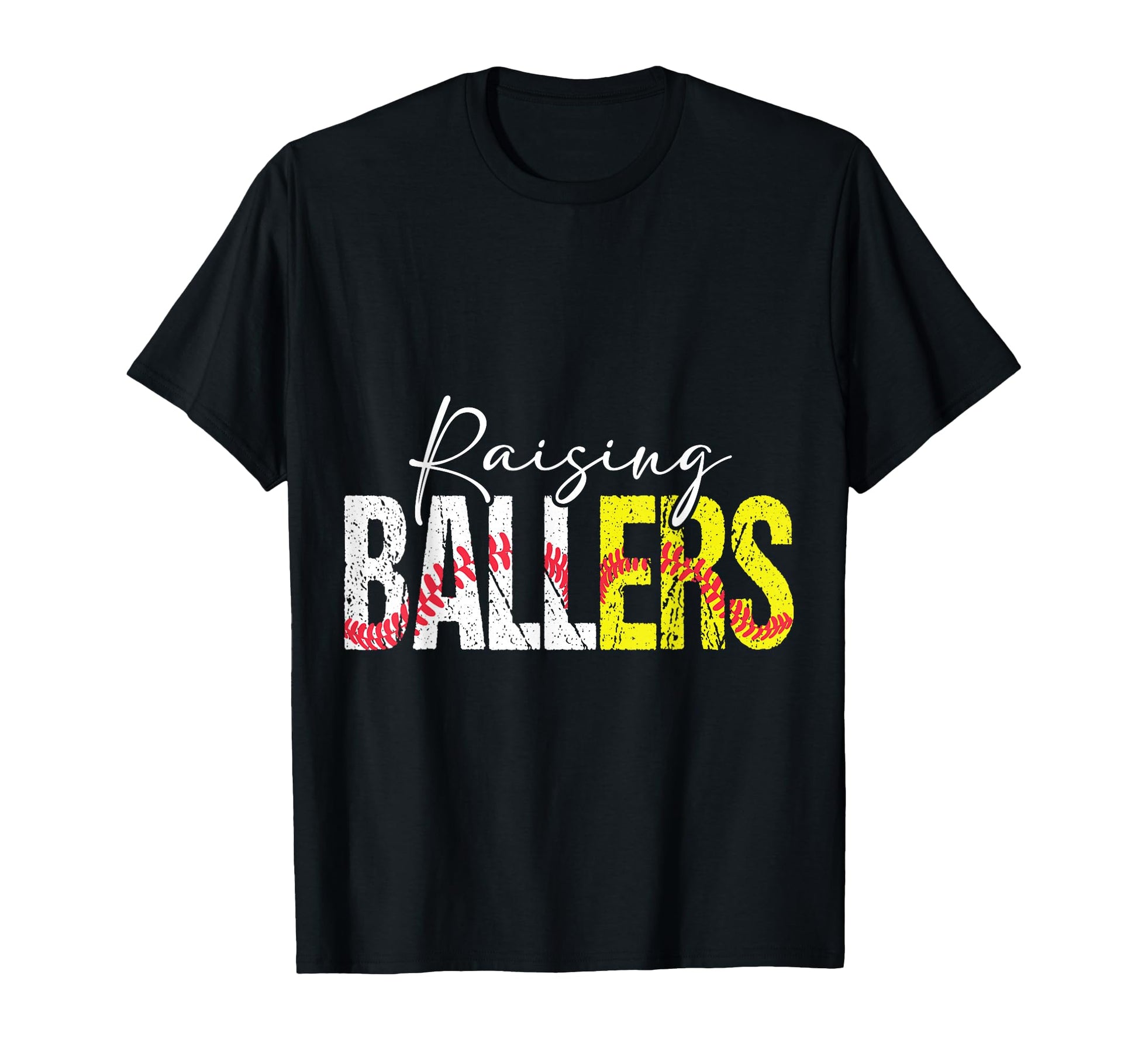 Busy Raising Ballers Heart T-Shirt - Fun Novelty Design for Adults - T-Shirt, Sweatshirt, Hoodie