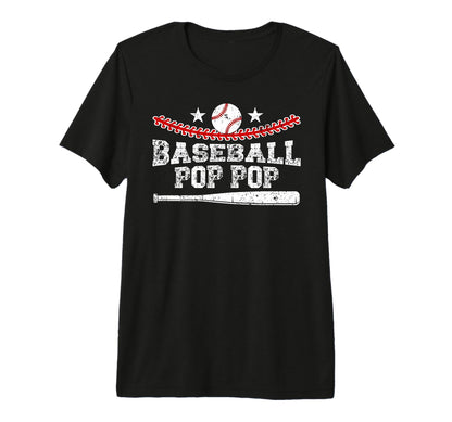 Mens Baseball Pop Pop Best Grandpa Pop T-Shirt - Unique Graphic for Adults - T-Shirt, Sweatshirt, Hoodie