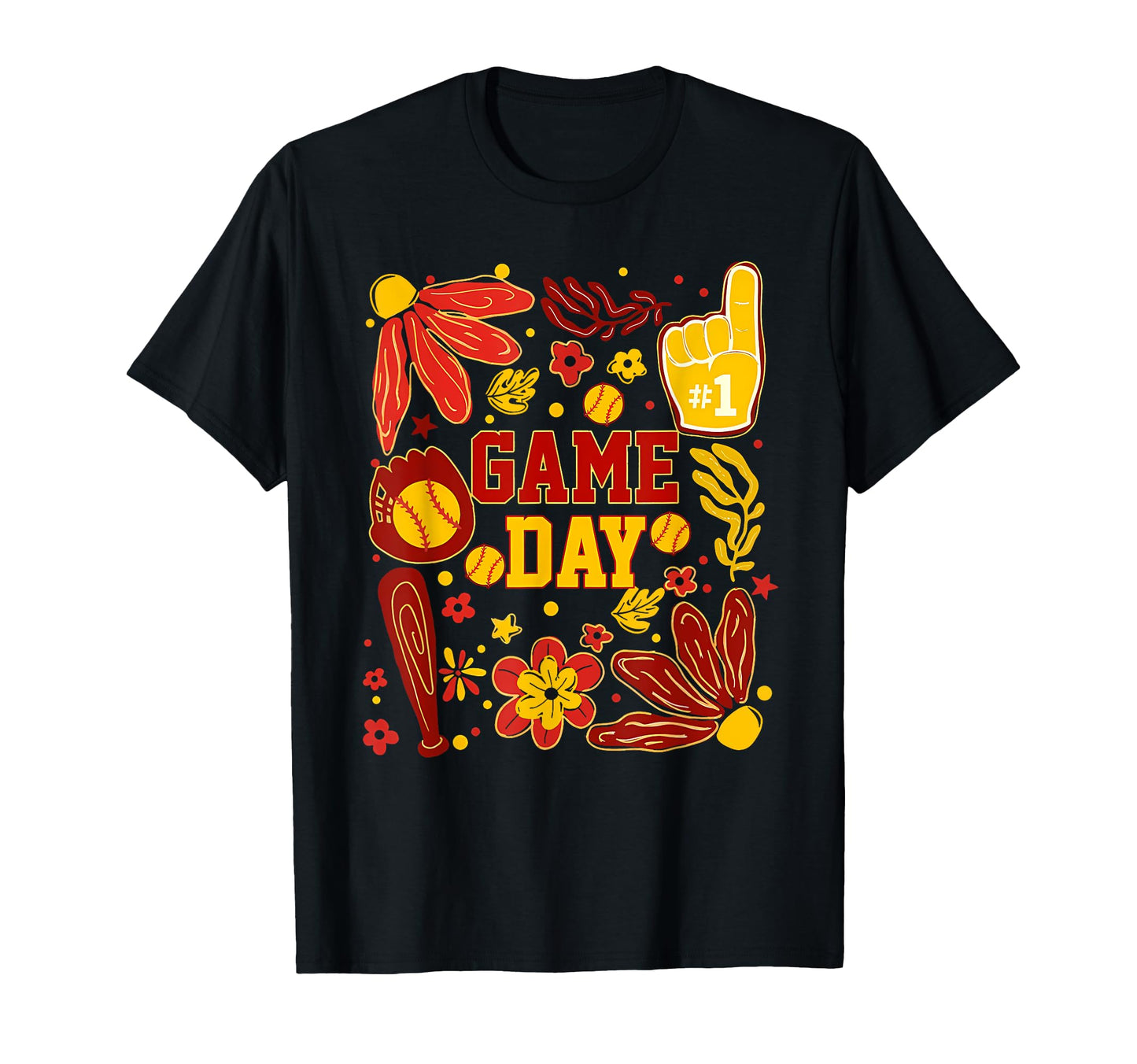 Game Day Baseball Softball Heart Love T-Shirt - Novelty Apparel Men Women - T-Shirt, Sweatshirt, Hoodie