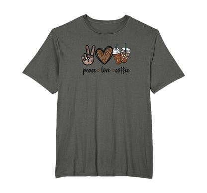 Leopard Coffee Cup Coffee Lover T-Shirt - Minimalist Print for Adults - T-Shirt, Sweatshirt, Hoodie