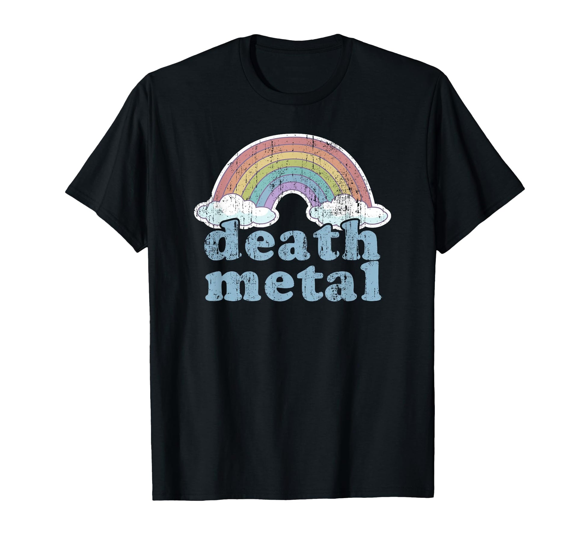 Death Metal Rainbow Funny Rock Music T-Shirt - Custom Art Print for Adults - T-Shirt, Sweatshirt, Hoodie