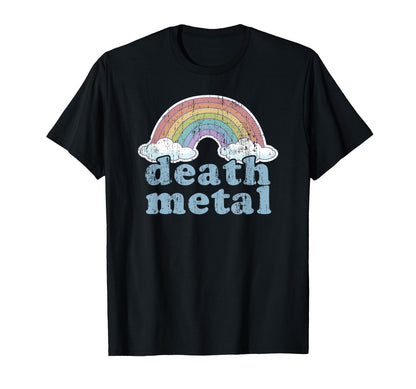 Death Metal Rainbow Funny Rock Music T-Shirt - Custom Art Print for Adults - T-Shirt, Sweatshirt, Hoodie