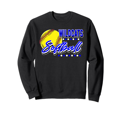 Wildcats Softball Team Mom Game Day Sweatshirt - Unique Graphic Men Women - T-Shirt, Sweatshirt, Hoodie