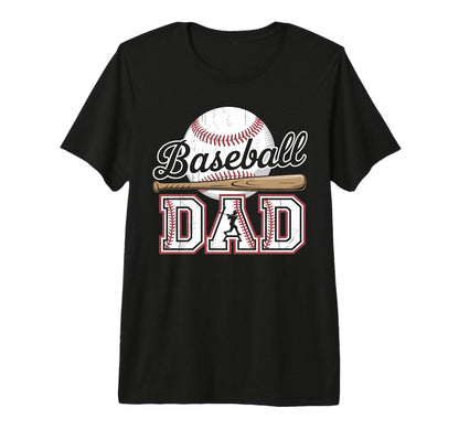 Baseball Dad Wife Daughter Happy Fathers T-Shirt - Graphic Print Unisex - T-Shirt, Sweatshirt, Hoodie