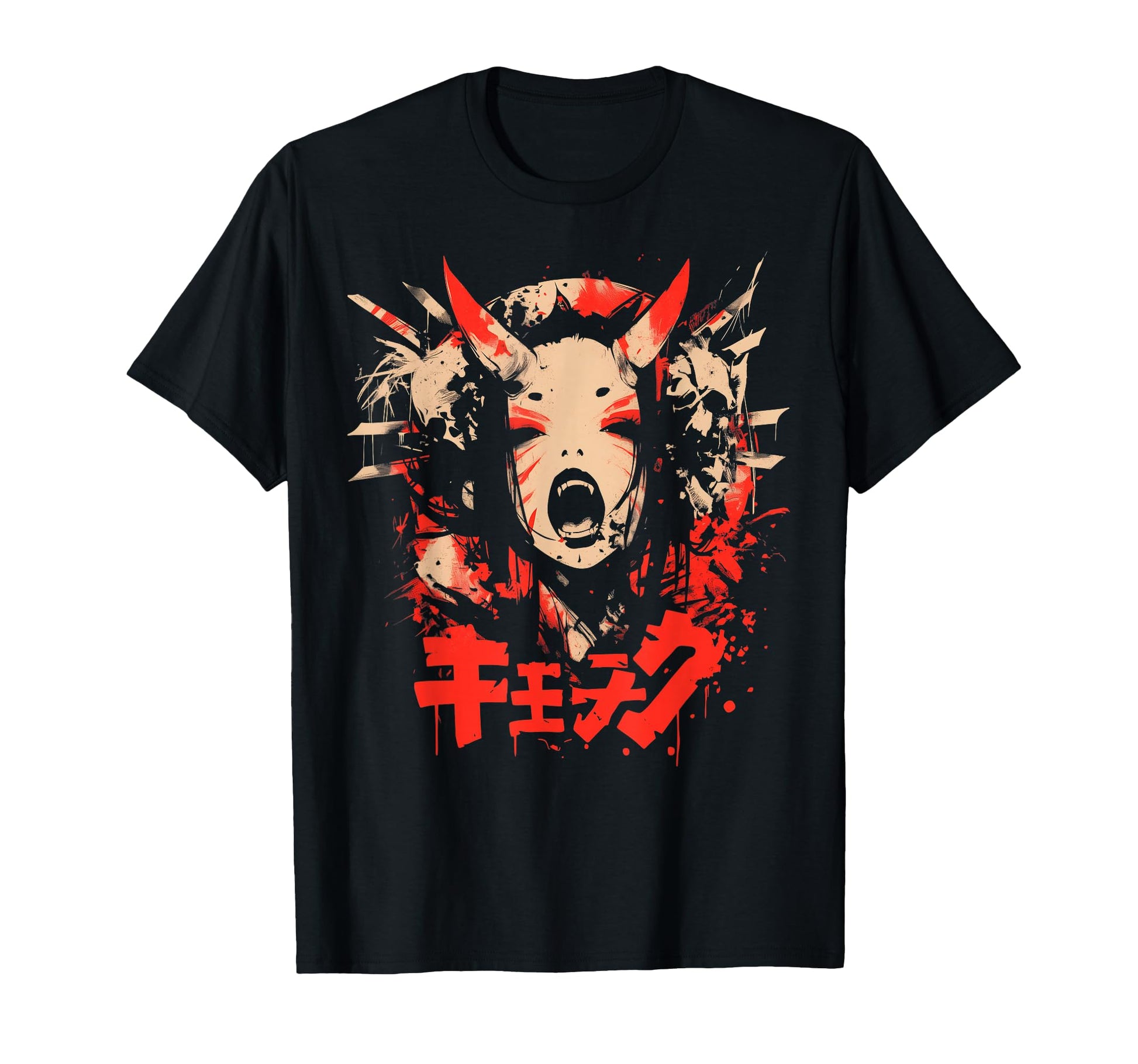 Goth Grunge Demon Anime Waifu Horror Alt T-Shirt - Novelty Apparel Unisex - T-Shirt, Sweatshirt, Hoodie