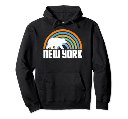 New York Scenic Rainbow Bear Ny Bear Hoodie - Custom Art Print Men Women - T-Shirt, Sweatshirt, Hoodie