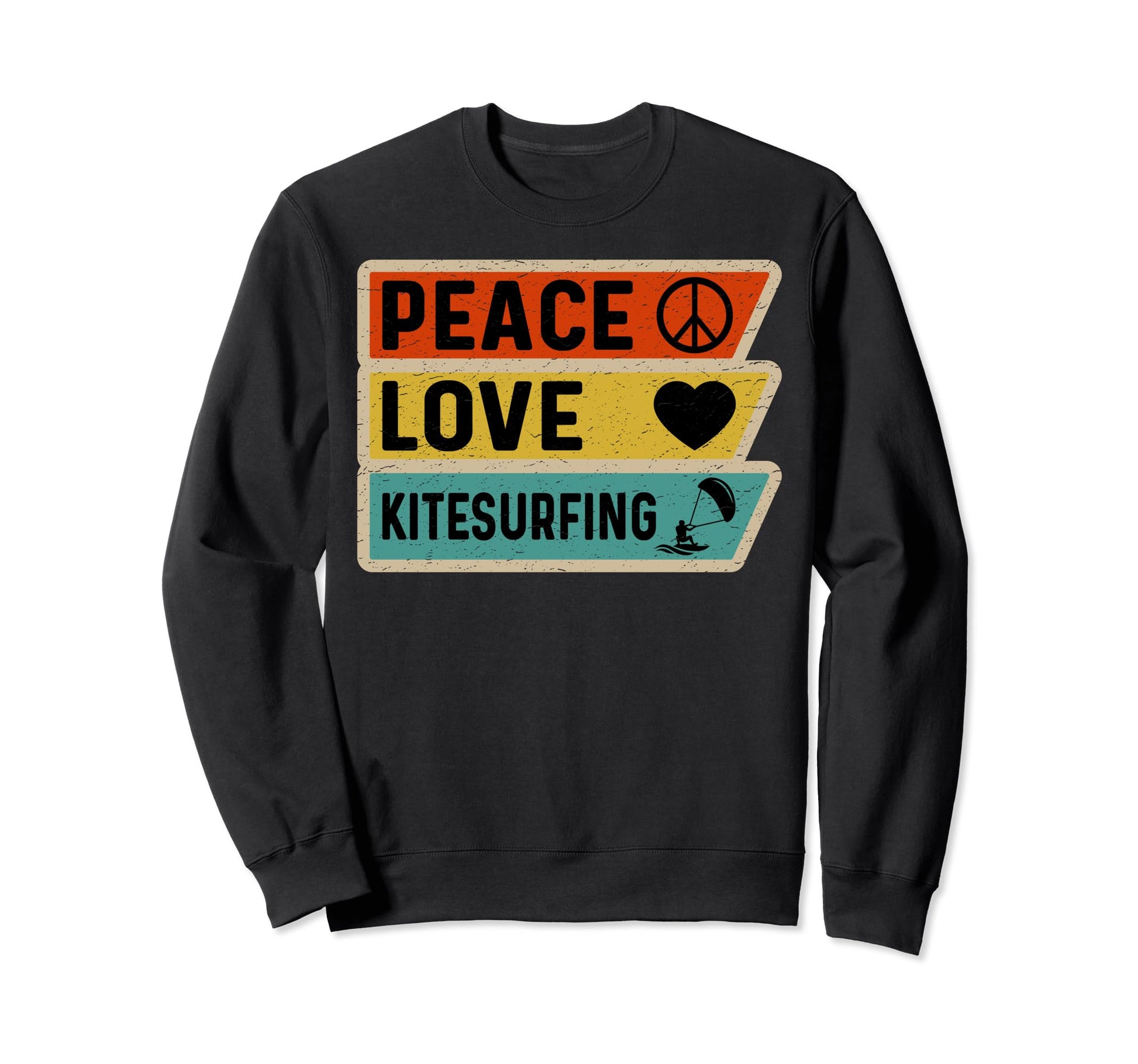Distressed Peace Sign Love Sweatshirt - Trendy Graphic for Adults - T-Shirt, Sweatshirt, Hoodie