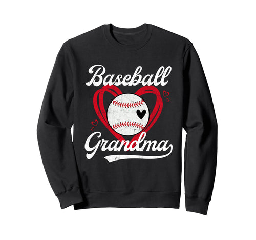 Baseball Grandma Baseball Player Sweatshirt - Graphic Print Men Women - T-Shirt, Sweatshirt, Hoodie