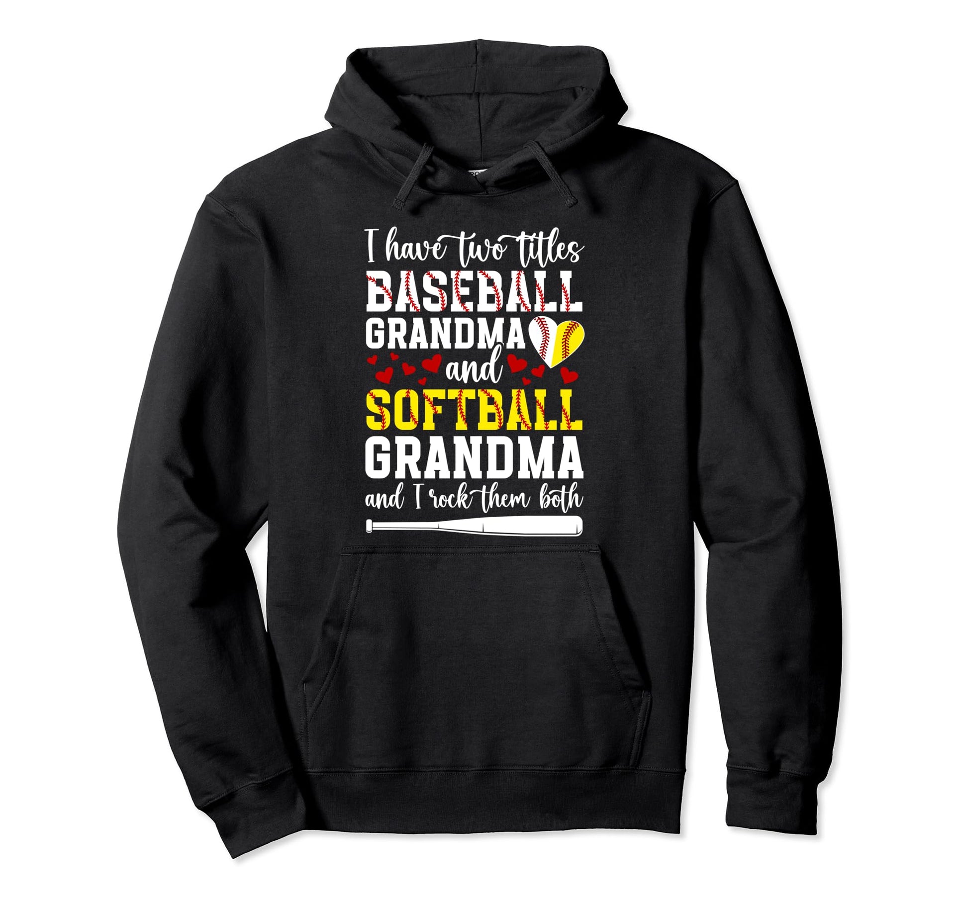 Baseball Grandma And Softball Grandma Hoodie - Trendy Graphic Men Women - T-Shirt, Sweatshirt, Hoodie