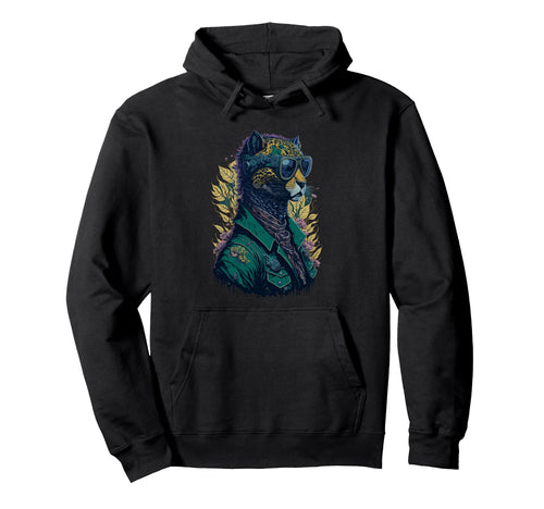 Steampunk Cheetah Leopard Bohemian Hoodie - Custom Art Print Men Women - T-Shirt, Sweatshirt, Hoodie