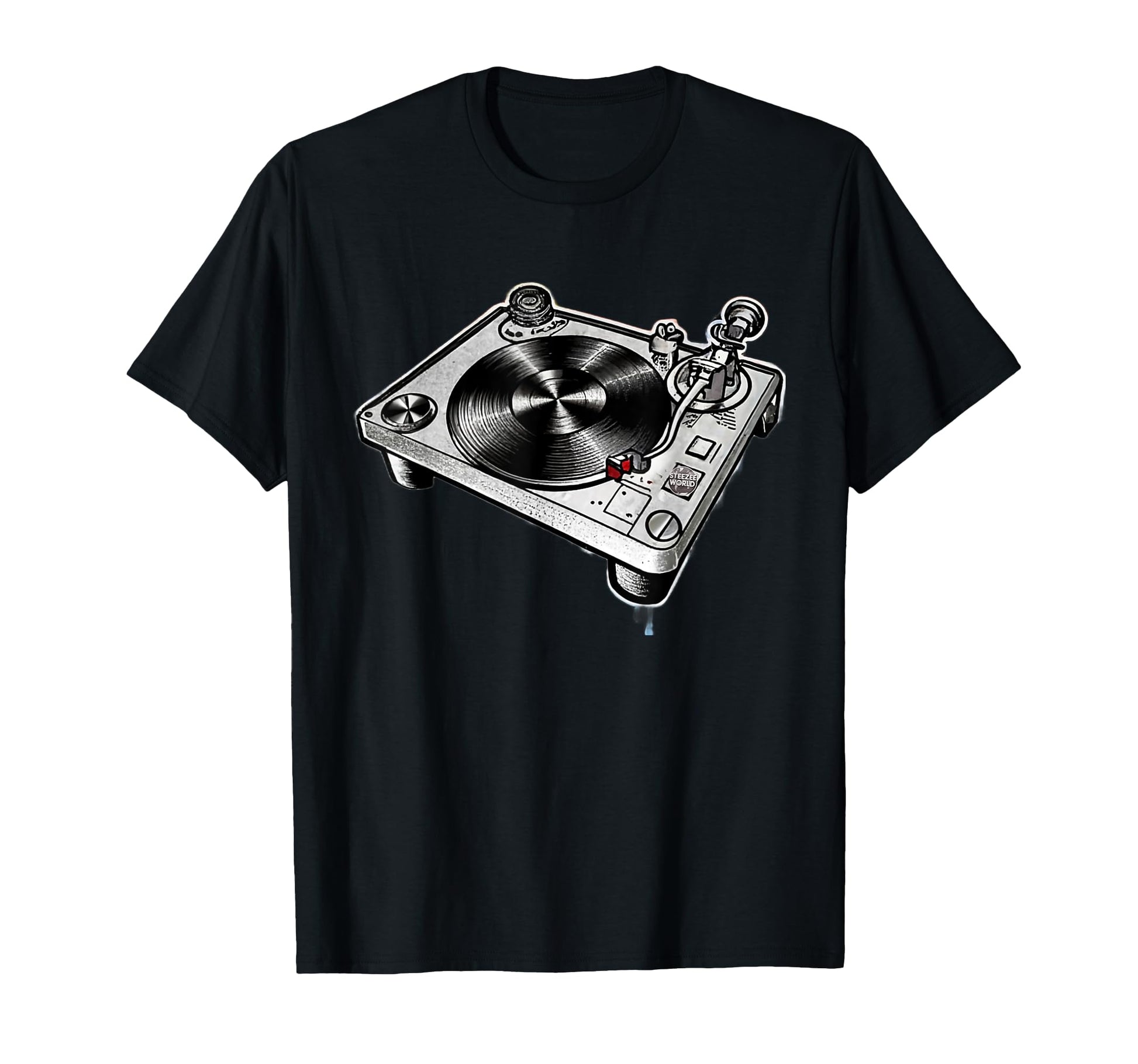 Old School Hip Hop Dj Turntables T-Shirt - Fun Novelty Design for Adults - T-Shirt, Sweatshirt, Hoodie