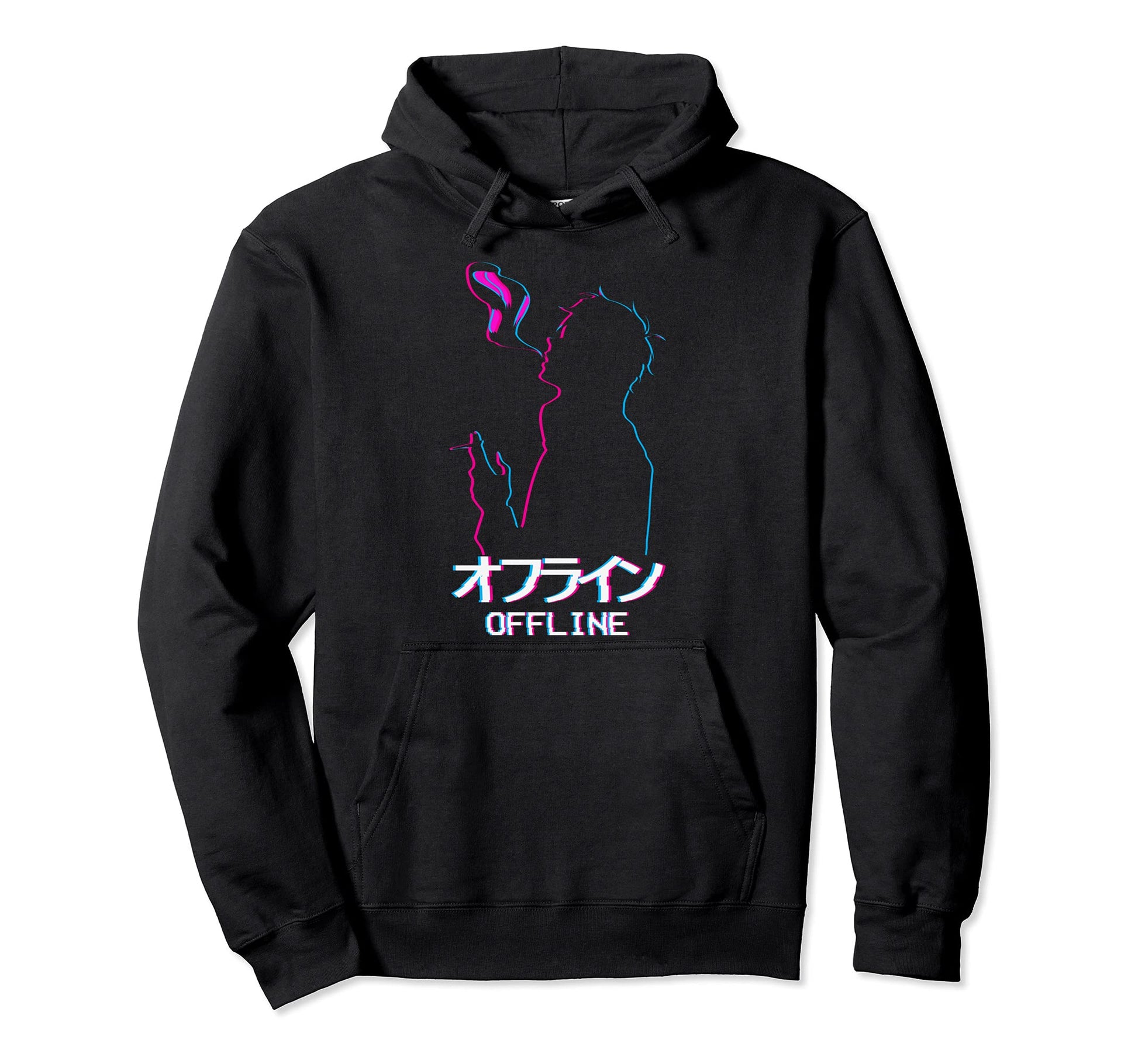 Offline Sad Anime Soft Vaporwave Hoodie - Custom Art Print Men Women - T-Shirt, Sweatshirt, Hoodie