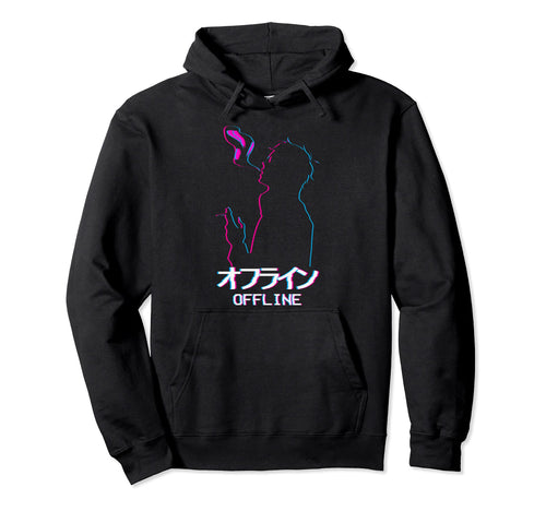 Offline Sad Anime Soft Vaporwave Hoodie - Custom Art Print Men Women - T-Shirt, Sweatshirt, Hoodie