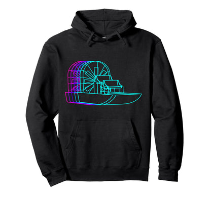 Air Boat Airboat Airboating Vaporwave Hoodie - Novelty Apparel Unisex - T-Shirt, Sweatshirt, Hoodie