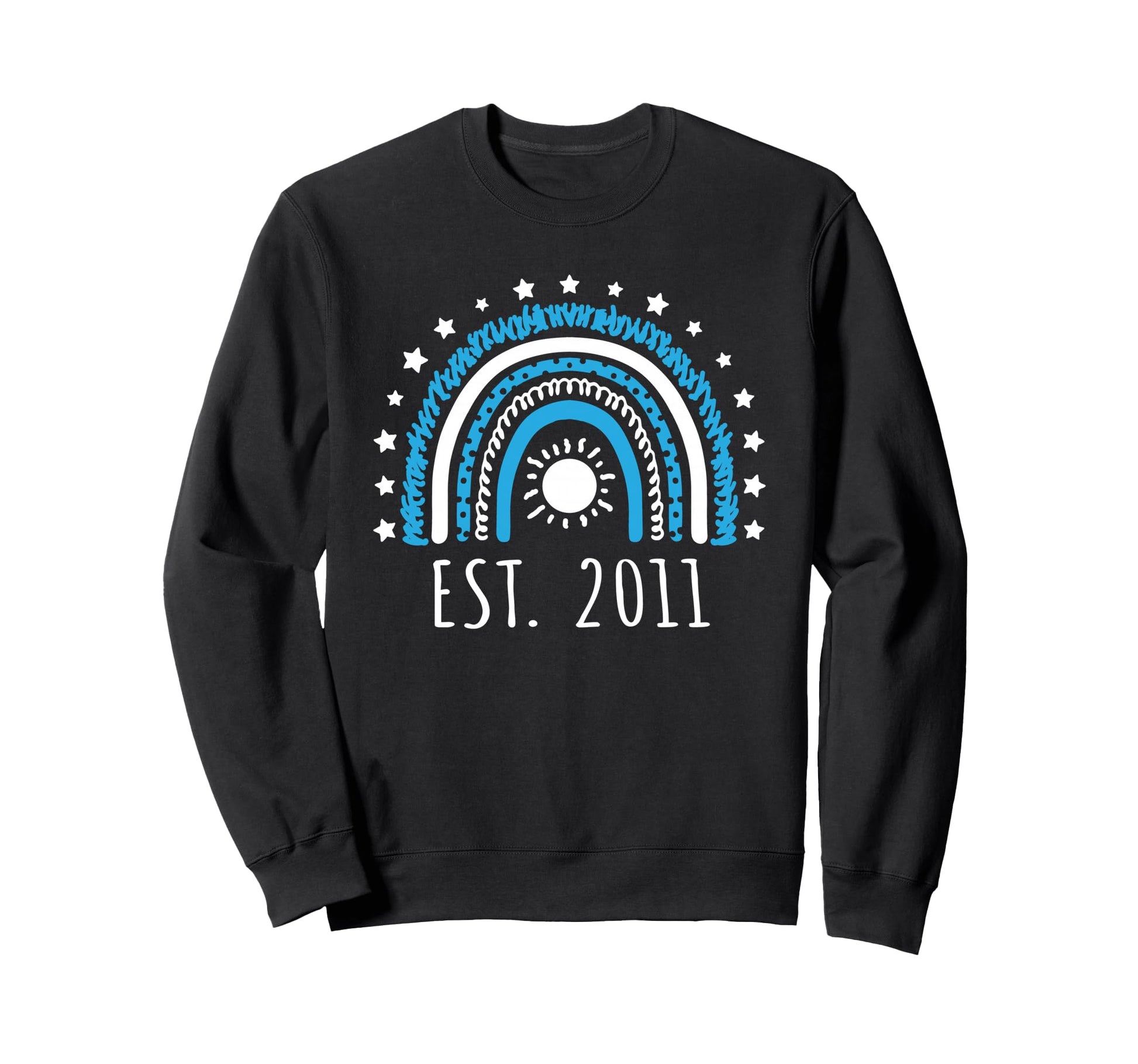 Est 2011 Rainbow Established 2011 Sweatshirt - Trendy Graphic Men Women - T-Shirt, Sweatshirt, Hoodie
