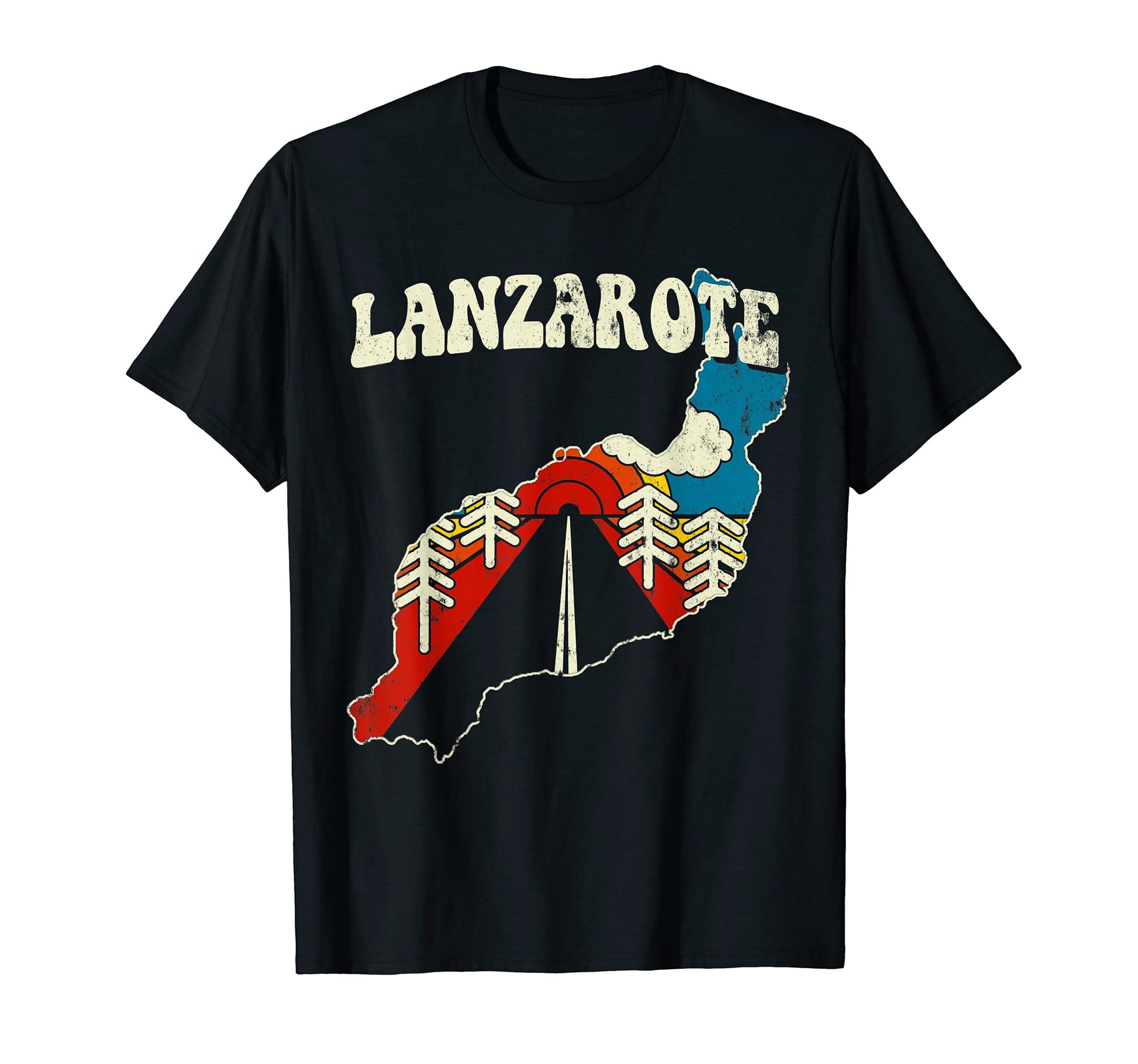 Lanzarote Spain Spanish Island Rainbow T-Shirt - Minimalist Print Unisex - T-Shirt, Sweatshirt, Hoodie