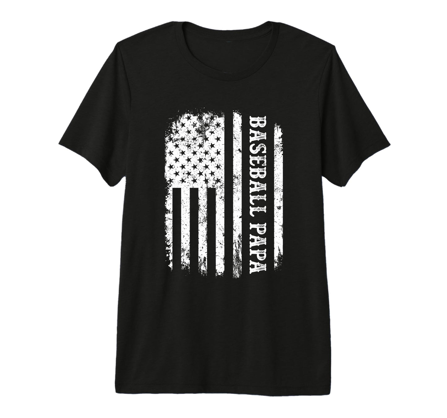 Mens American Flag Baseball Papa T-Shirt - Casual Everyday Wear for Adults - T-Shirt, Sweatshirt, Hoodie