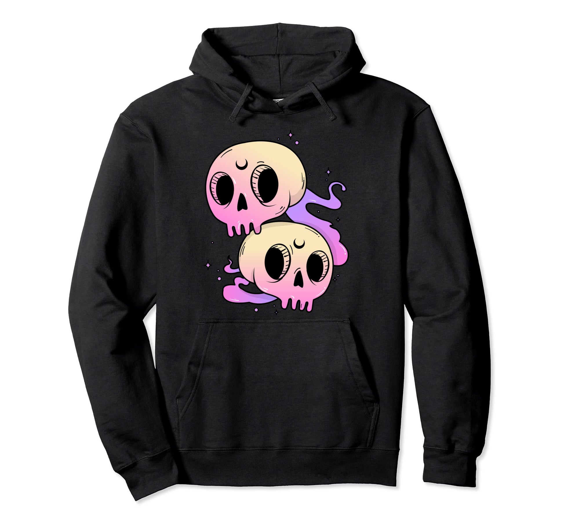 Pastel Goth Creepy Skulls Kawaii Goth Hoodie - Trendy Graphic Unisex - T-Shirt, Sweatshirt, Hoodie