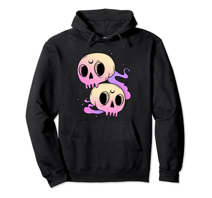 Pastel Goth Creepy Skulls Kawaii Goth Hoodie - Trendy Graphic Unisex - T-Shirt, Sweatshirt, Hoodie