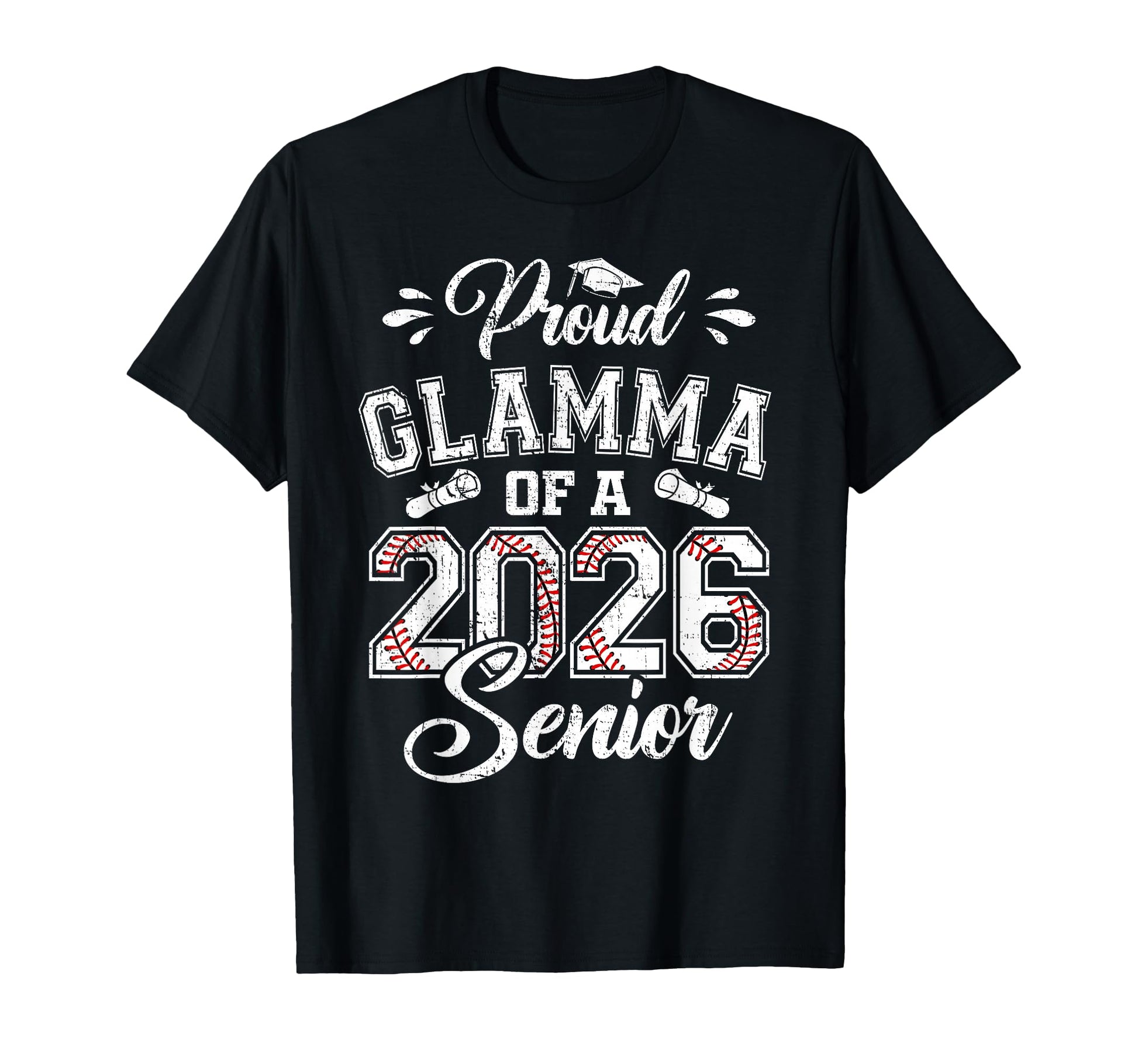 Proud Glamma 2026 Senior Baseball T-Shirt - Unique Graphic for Adults - T-Shirt, Sweatshirt, Hoodie