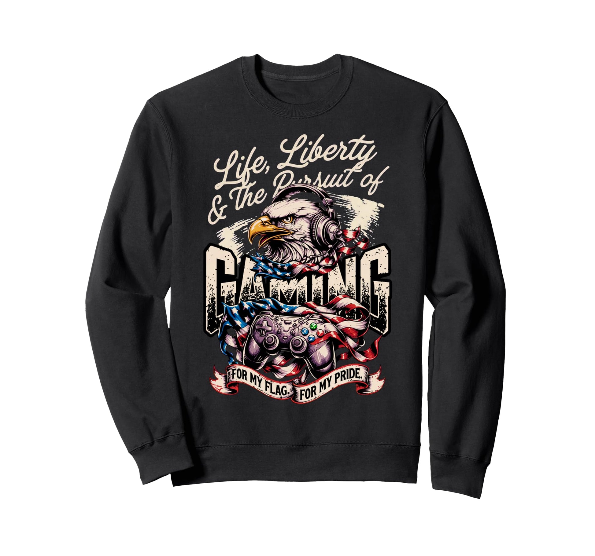 Funny Patriotic Usa Flag Usa Video Sweatshirt - Novelty Apparel Unisex - T-Shirt, Sweatshirt, Hoodie