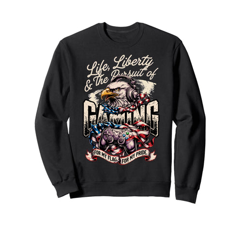 Funny Patriotic Usa Flag Usa Video Sweatshirt - Novelty Apparel Unisex - T-Shirt, Sweatshirt, Hoodie