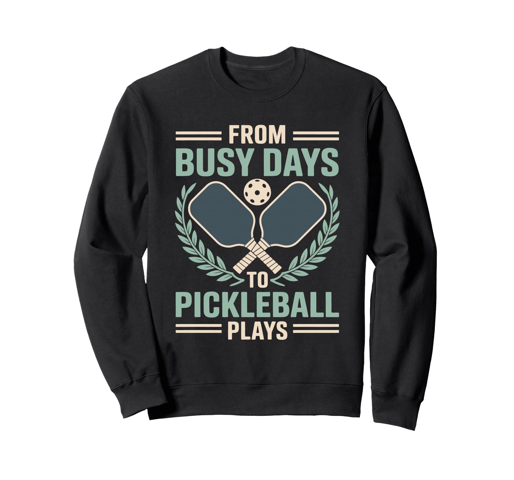 Pickleball Dad Papa Paddle Sport Sweatshirt - Graphic Print Men Women - T-Shirt, Sweatshirt, Hoodie