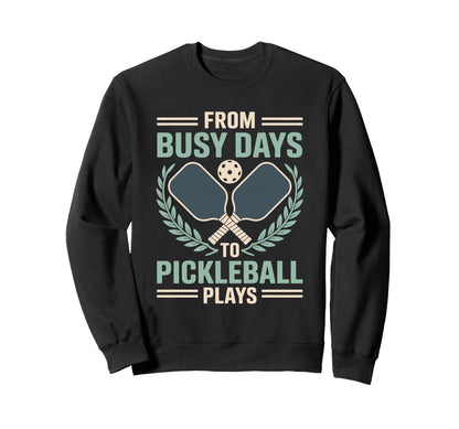 Pickleball Dad Papa Paddle Sport Sweatshirt - Graphic Print Men Women - T-Shirt, Sweatshirt, Hoodie