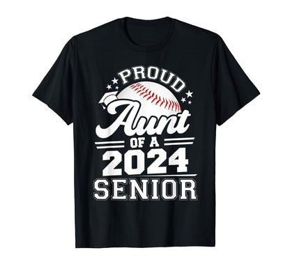 Proud Aunt 2024 Senior Graduate T-Shirt - Trendy Graphic for Adults - T-Shirt, Sweatshirt, Hoodie
