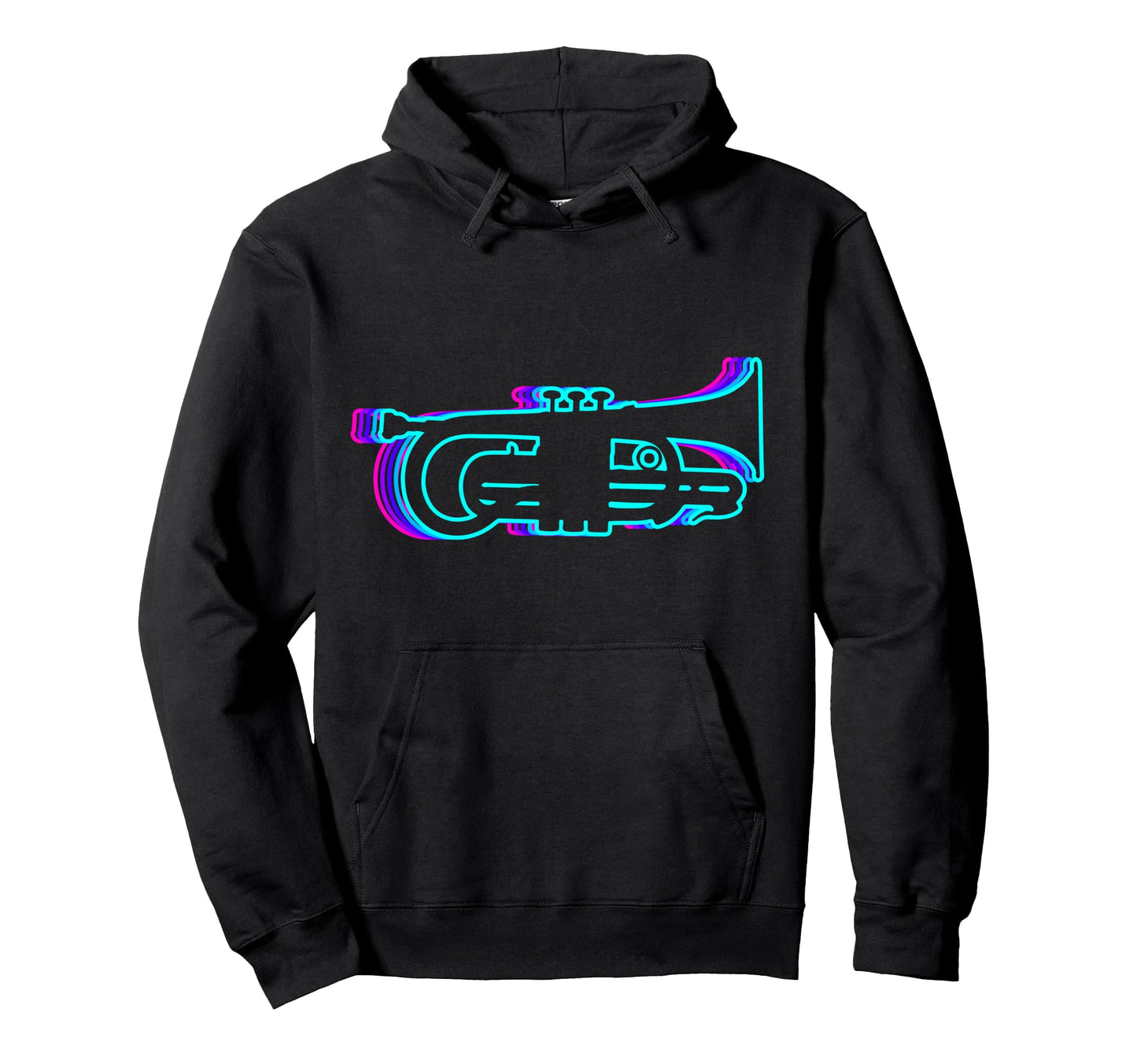 Trumpet Instrument Vaporwave Hoodie - Custom Art Print Unisex - T-Shirt, Sweatshirt, Hoodie