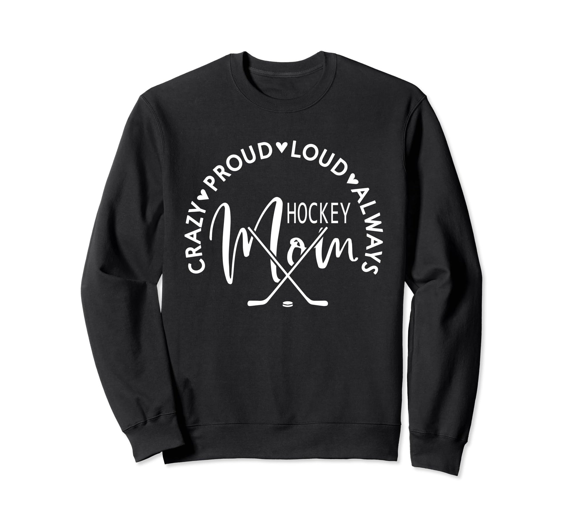 Hockey Mom Game Day Vibes Hockey Sweatshirt - Graphic Print for Adults - T-Shirt, Sweatshirt, Hoodie