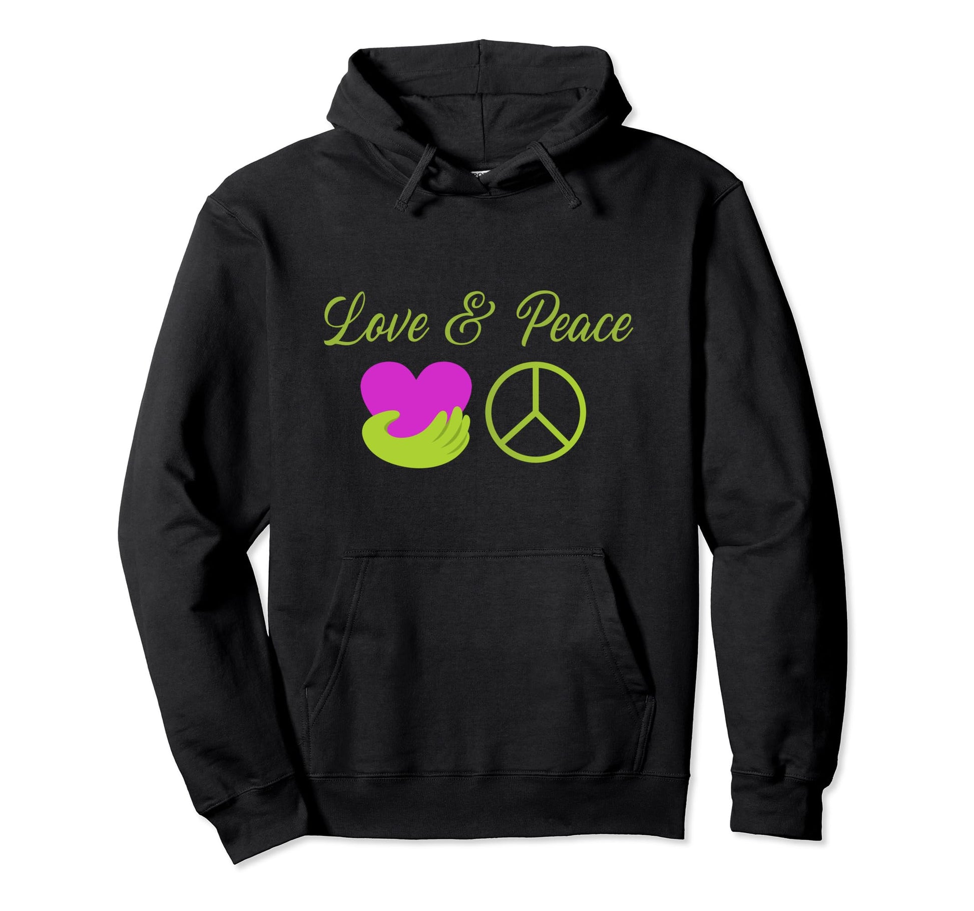 Love Peace Hoodie - Fun Novelty Design for Adults - T-Shirt, Sweatshirt, Hoodie