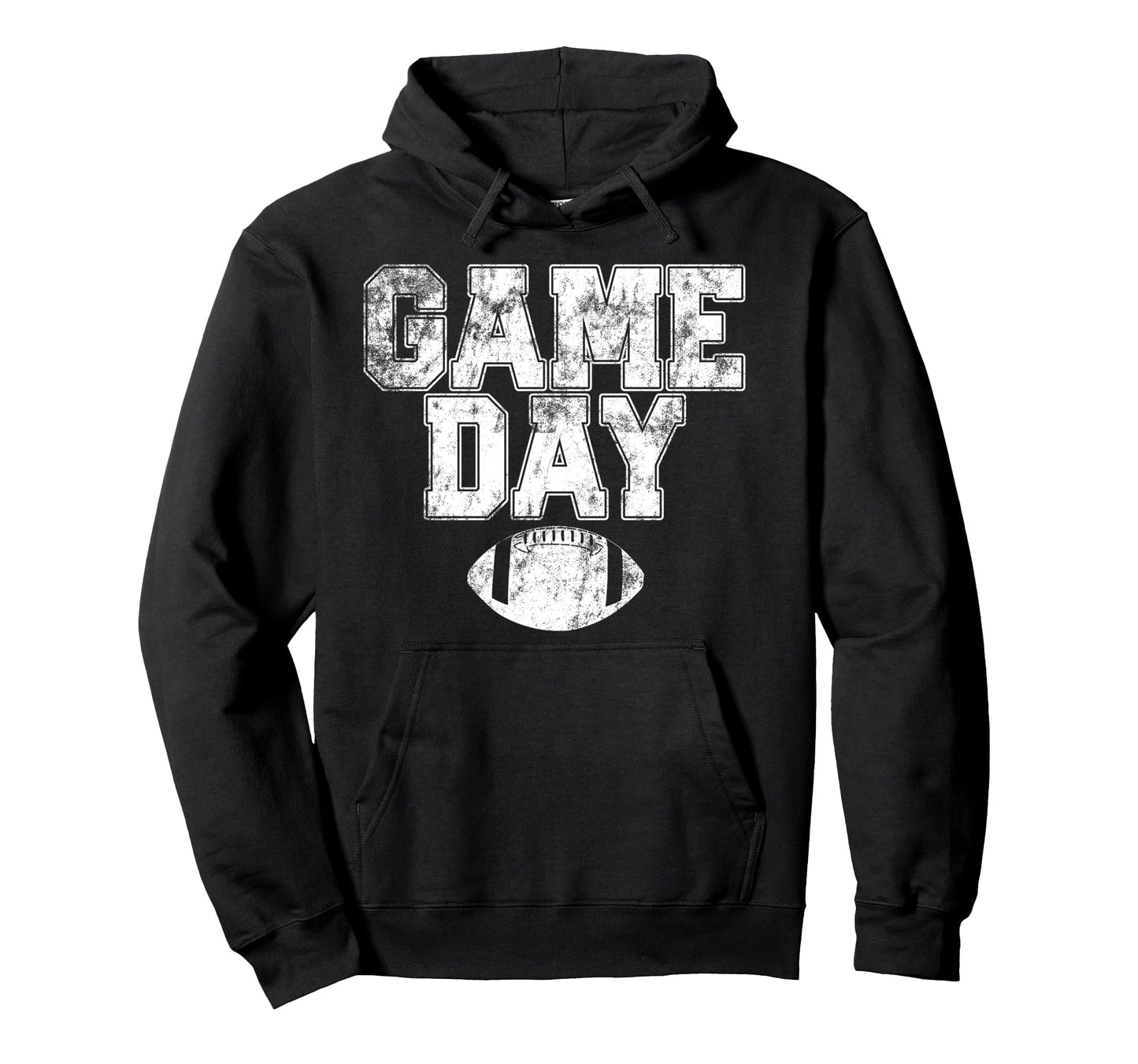 Football Day Game Distressed Mens Hoodie - Aesthetic Graphic for Adults - T-Shirt, Sweatshirt, Hoodie