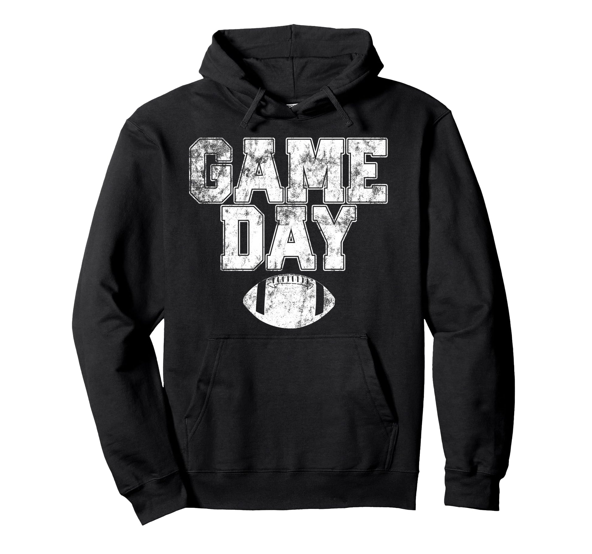 Football Day Game Distressed Mens Hoodie - Aesthetic Graphic for Adults - T-Shirt, Sweatshirt, Hoodie