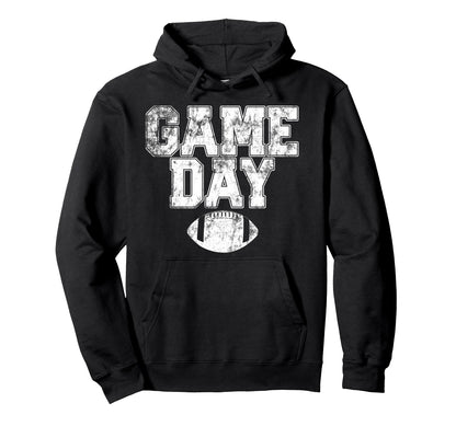Football Day Game Distressed Mens Hoodie - Aesthetic Graphic for Adults - T-Shirt, Sweatshirt, Hoodie