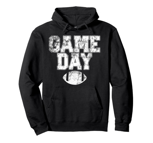 Football Day Game Distressed Mens Hoodie - Aesthetic Graphic for Adults - T-Shirt, Sweatshirt, Hoodie