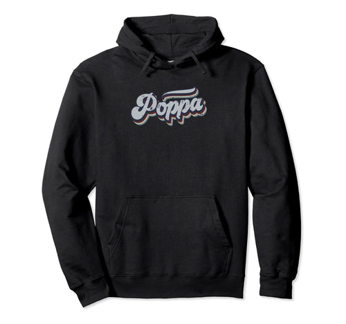 Poppa Distressed Rainbow Gift Hoodie - Novelty Apparel Unisex - T-Shirt, Sweatshirt, Hoodie