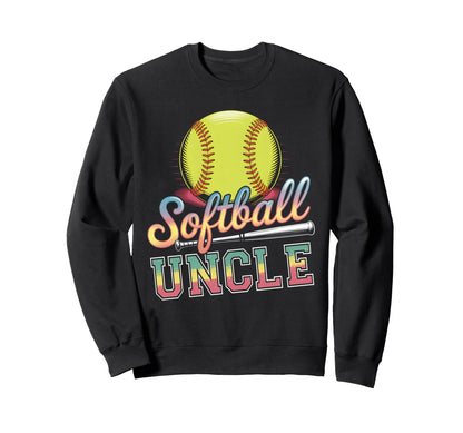 Softball Uncle Tie Dye Mama Sweatshirt - Minimalist Print for Adults - T-Shirt, Sweatshirt, Hoodie