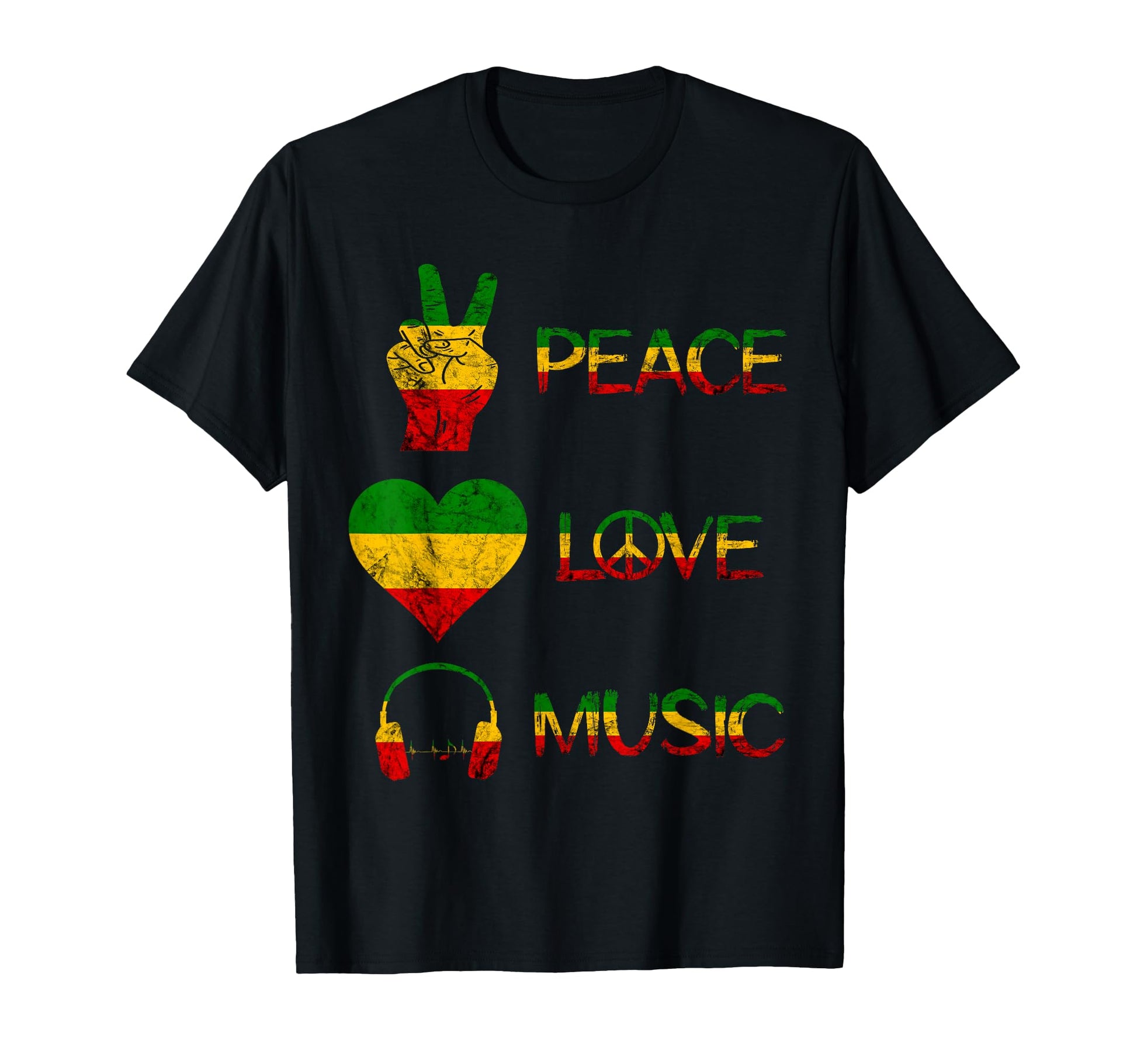 Love Peace Music Rasta Reggae T-Shirt - Streetwear Style for Adults - T-Shirt, Sweatshirt, Hoodie