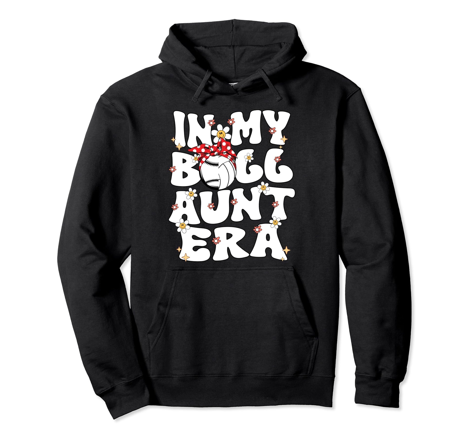 My Ball Aunt Era Groovy Baseball Hoodie - Streetwear Style Unisex - T-Shirt, Sweatshirt, Hoodie