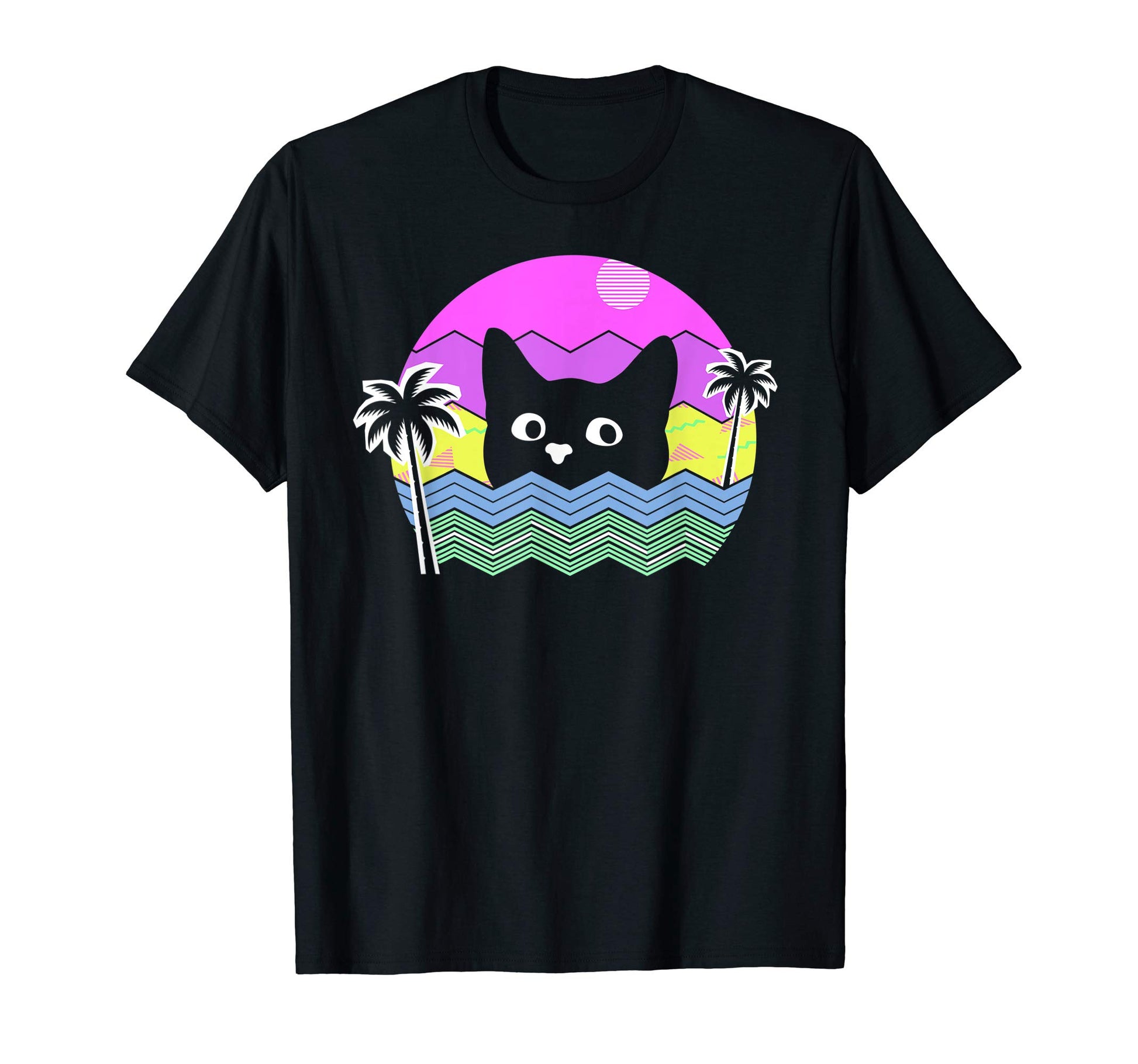 Cat 90S Vaporwave Aesthetic T-Shirt - Aesthetic Graphic for Adults - T-Shirt, Sweatshirt, Hoodie